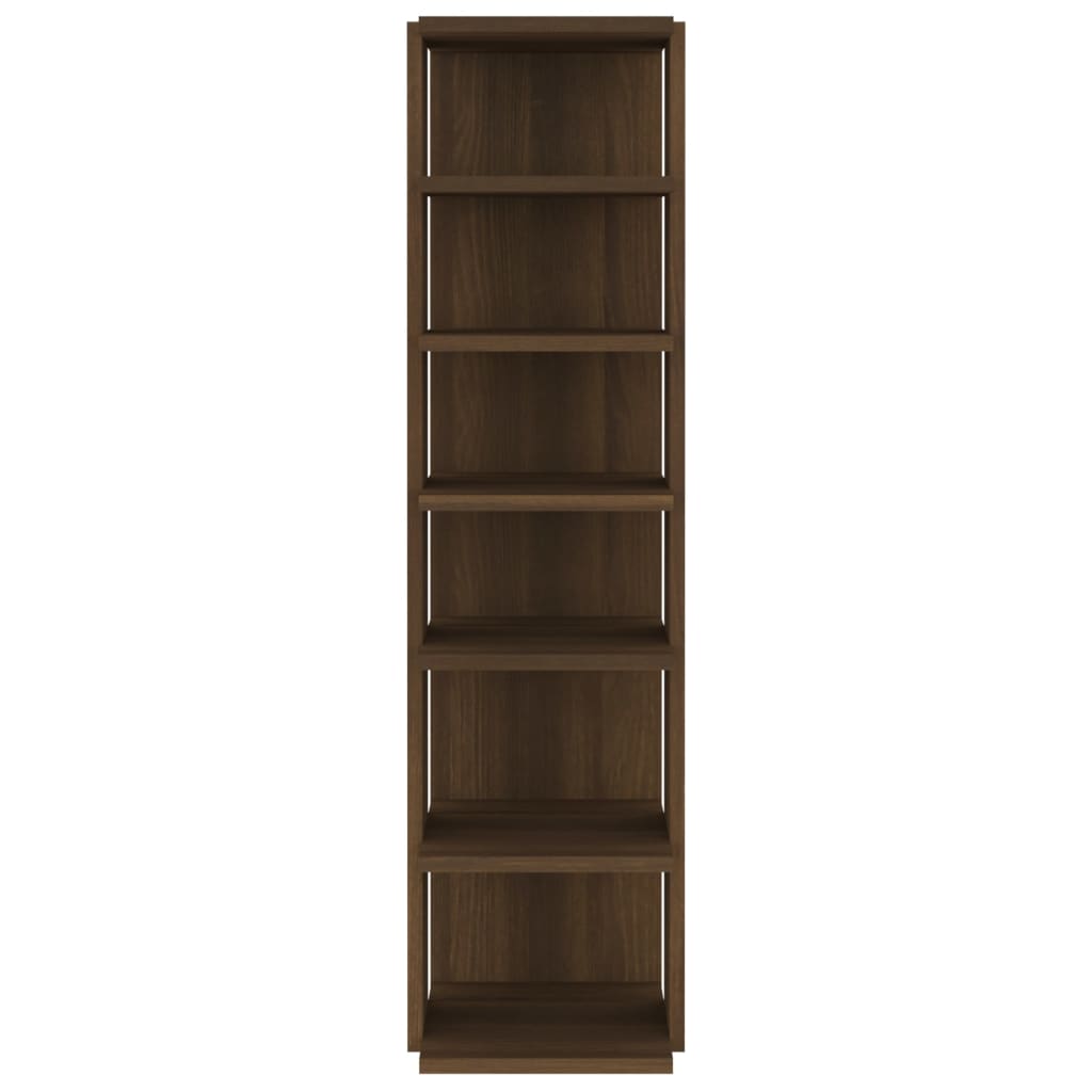 Rack à chaussures Vidaxl 27.5x27x102 cm Couleur de chêne marron en bois transformé