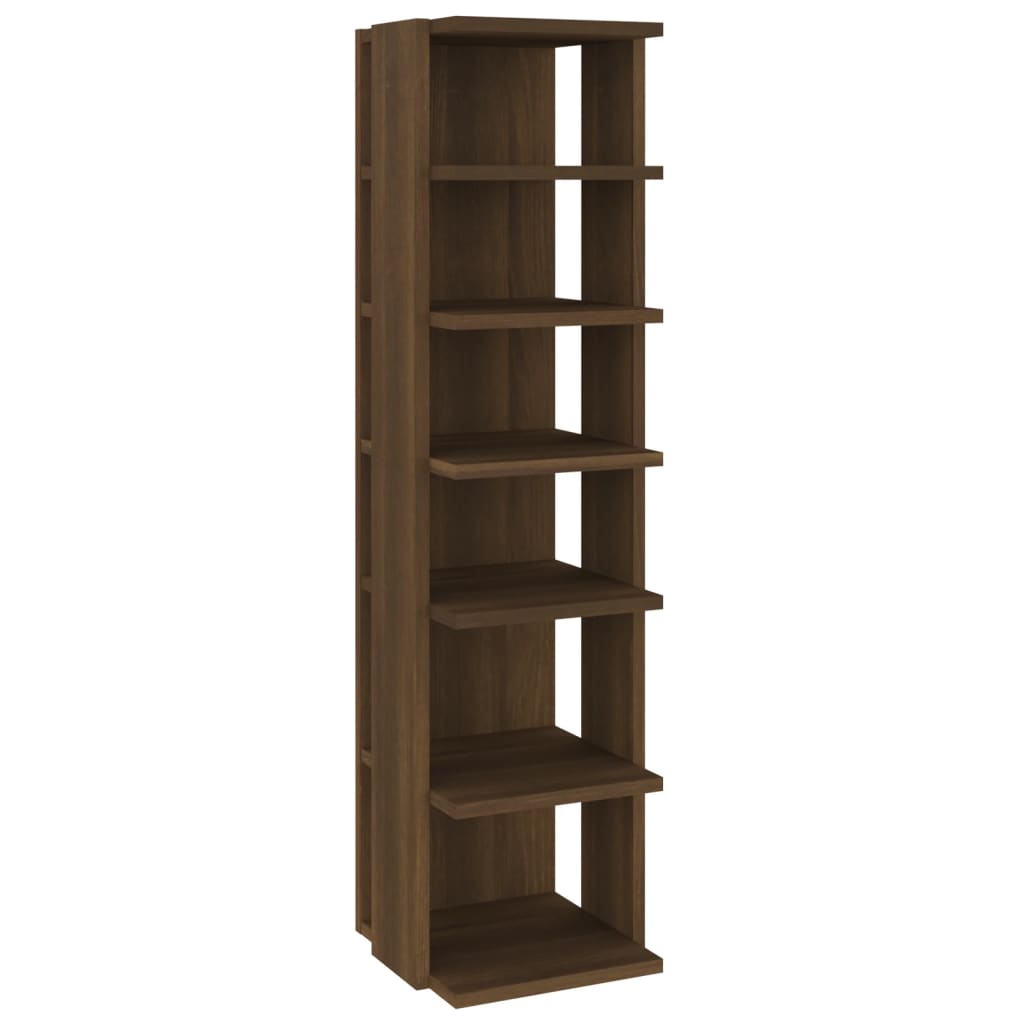 Racks de chaussures Vidaxl 2 st 27.5x27x102 cm Browniken en bois transformé