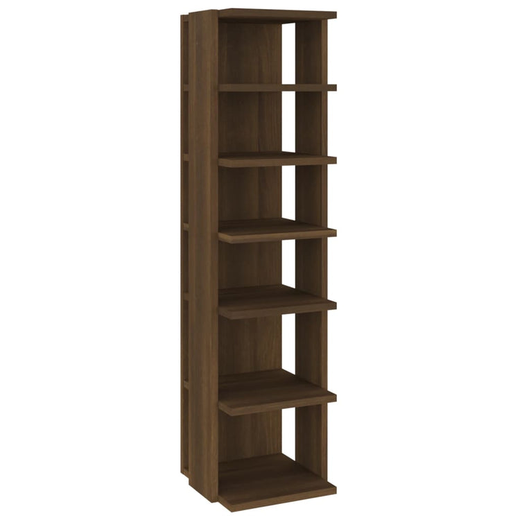 Racks de chaussures Vidaxl 2 st 27.5x27x102 cm Browniken en bois transformé