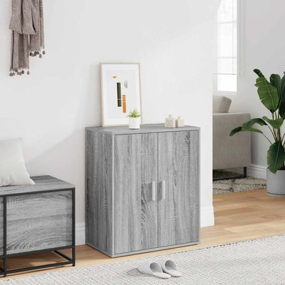 Armoire à chaussures Vidaxl 60x35x70 cm en bois de bois de bois de chêne Gris sonoma