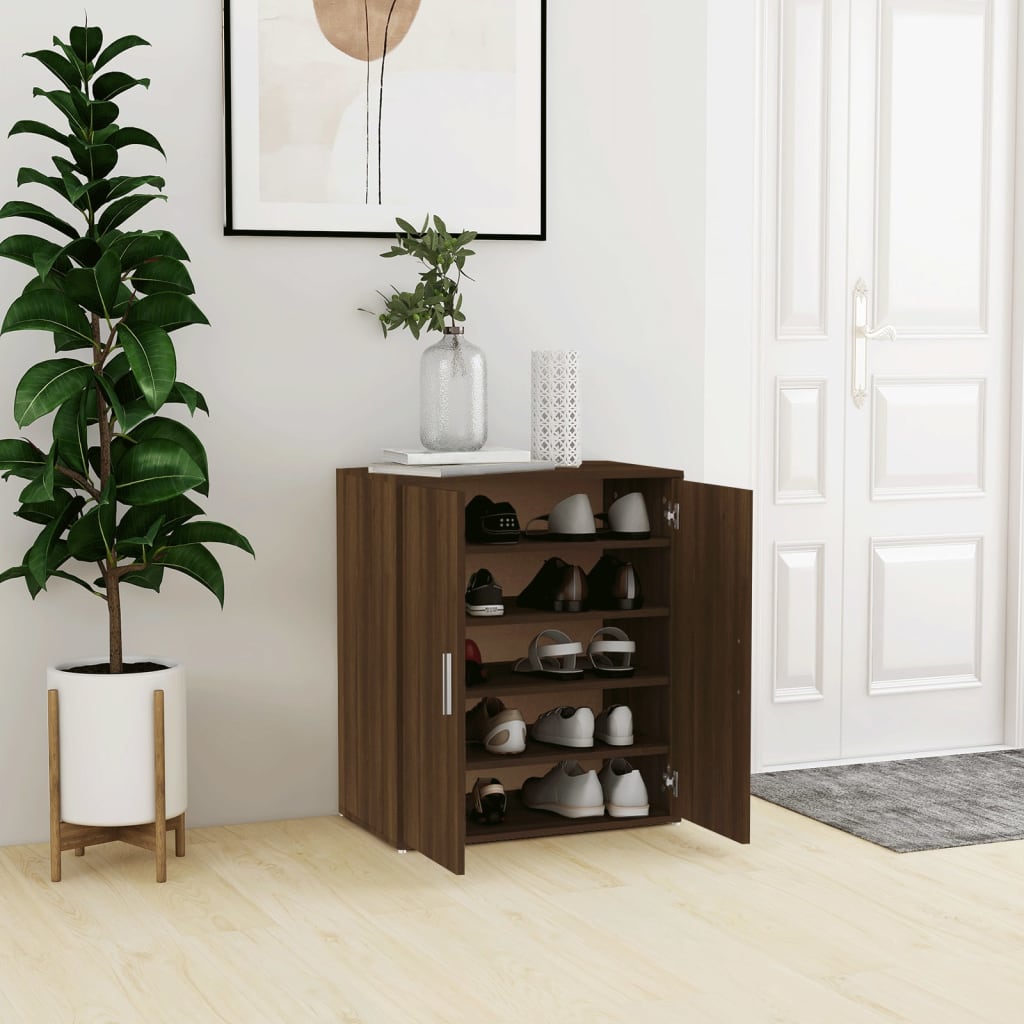 Armoire à chaussures Vidaxl 60x35x70 cm Couleur de chêne brun coupé
