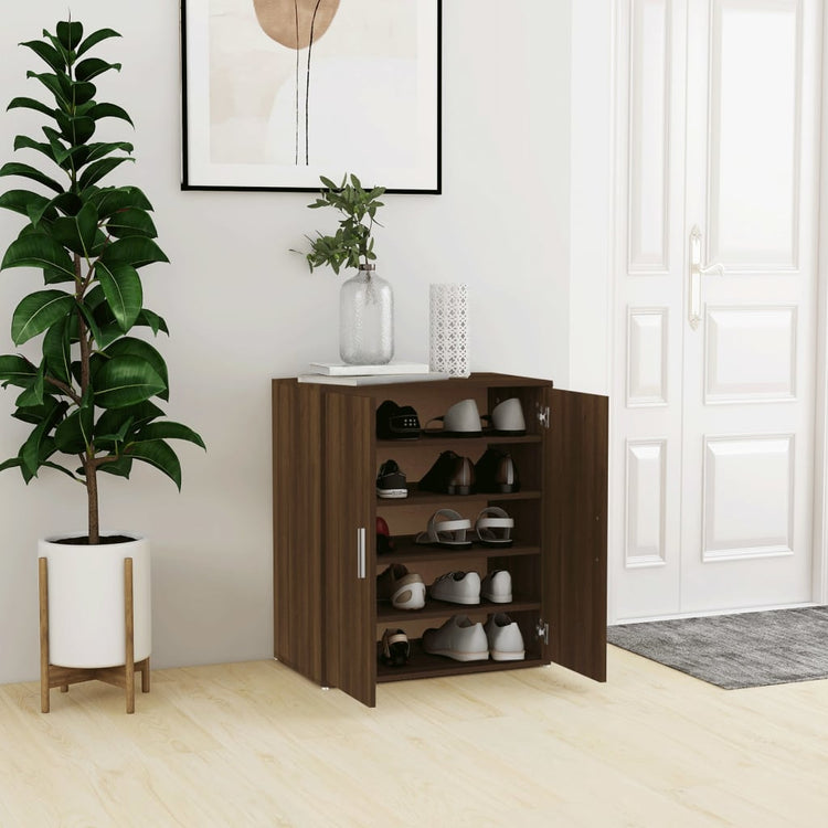 Armoire à chaussures Vidaxl 60x35x70 cm Couleur de chêne brun coupé