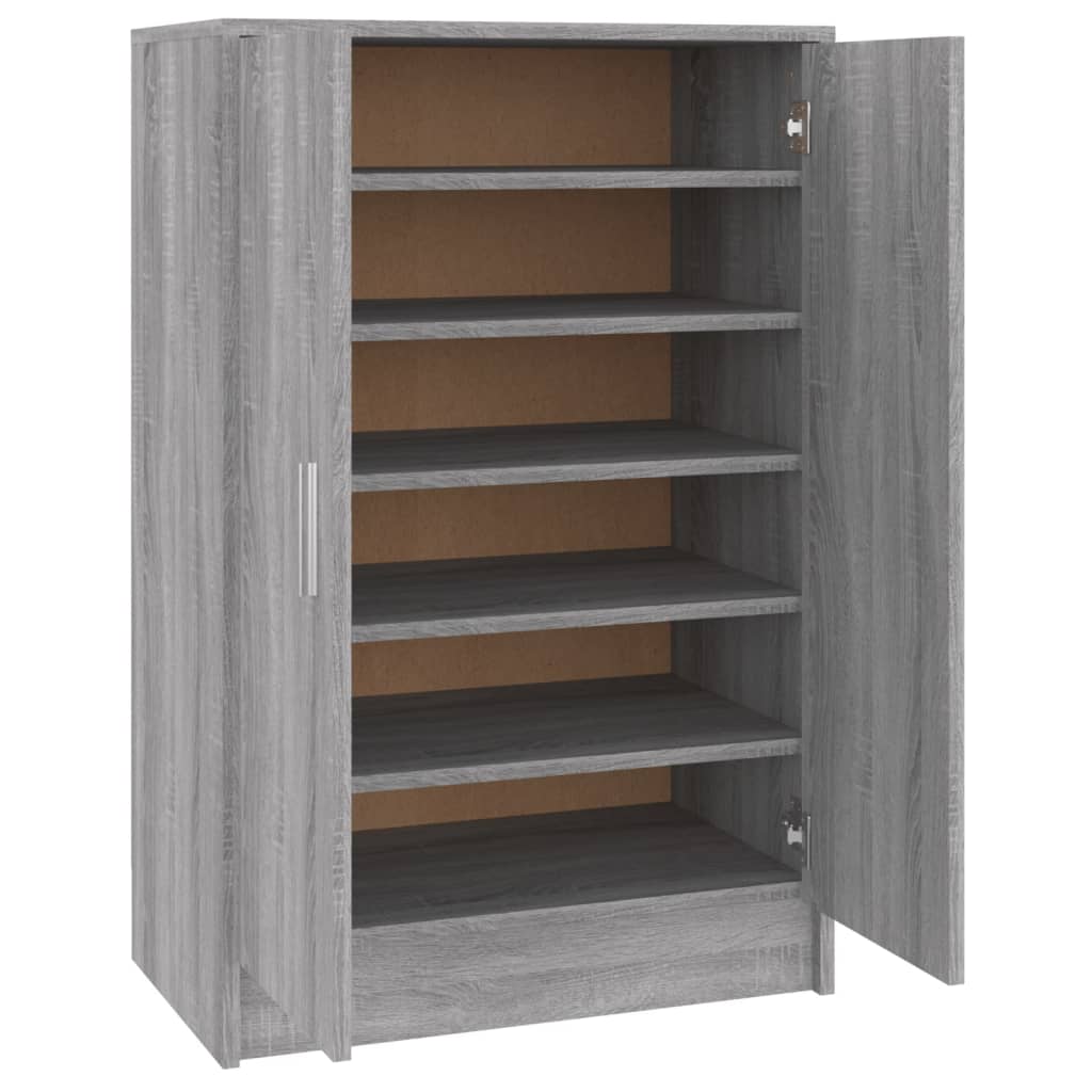 Armoire à chaussures Vidaxl 60x35x92 cm en bois de bois de bois de chêne sonoma coloré