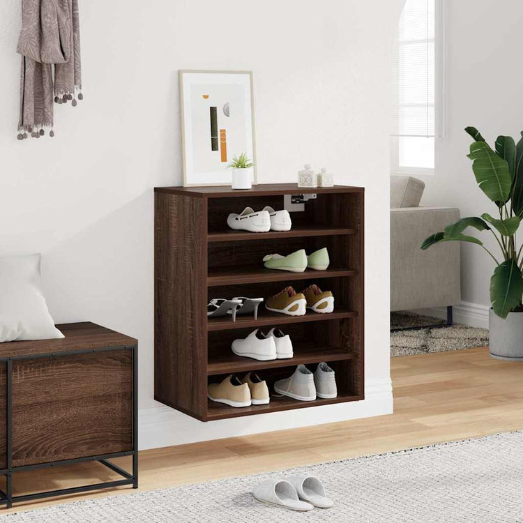 Armoire à chaussures Vidaxl 60x35x70 cm Couleur de chêne brun coupé