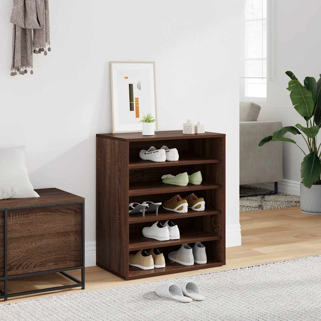 Armoire à chaussures Vidaxl 60x35x70 cm Couleur de chêne brun coupé