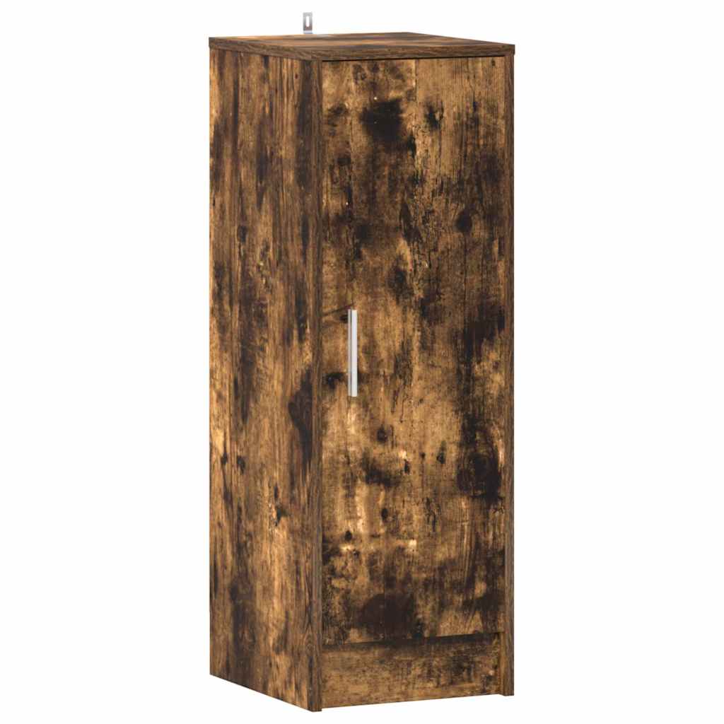 Armoire à chaussures Vidaxl 32x35x92 cm en bois de bois de chêne fumé coloré