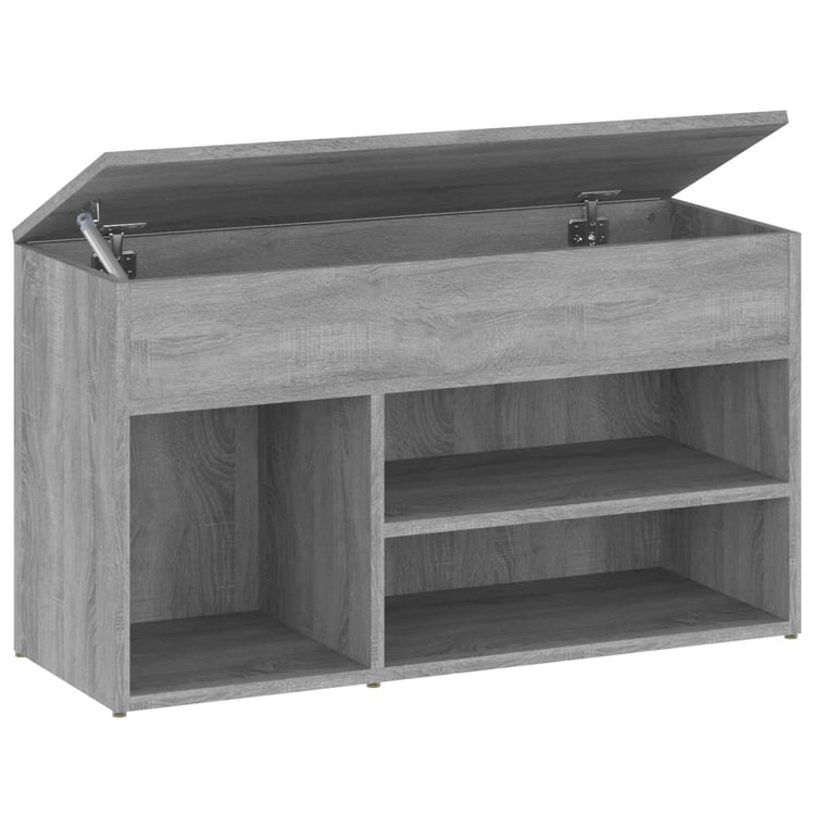 Canapé de chaussure vidaxl 80x30x45 cm en bois de bois de bois de chêne sonoma coloré