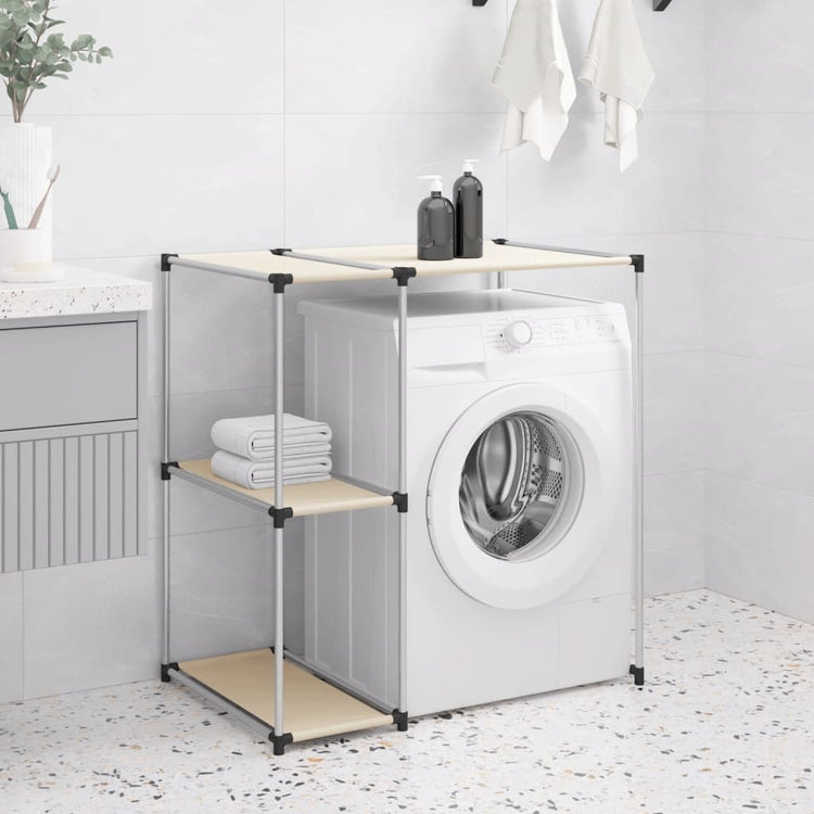 Rack de rangement Vidaxl pour la machine à laver Boven 87x55x90,5 cm Crème de fer -colore