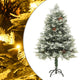 Vidaxl Tréser de Noël avec cones LED et pin 150 cm en PVC et vert PE