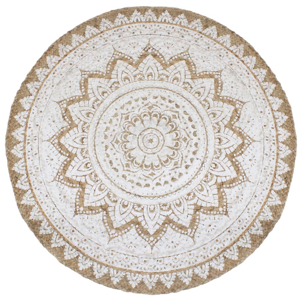 Tapis vidaxl avec imprimé autour de 240 cm de jute tressée
