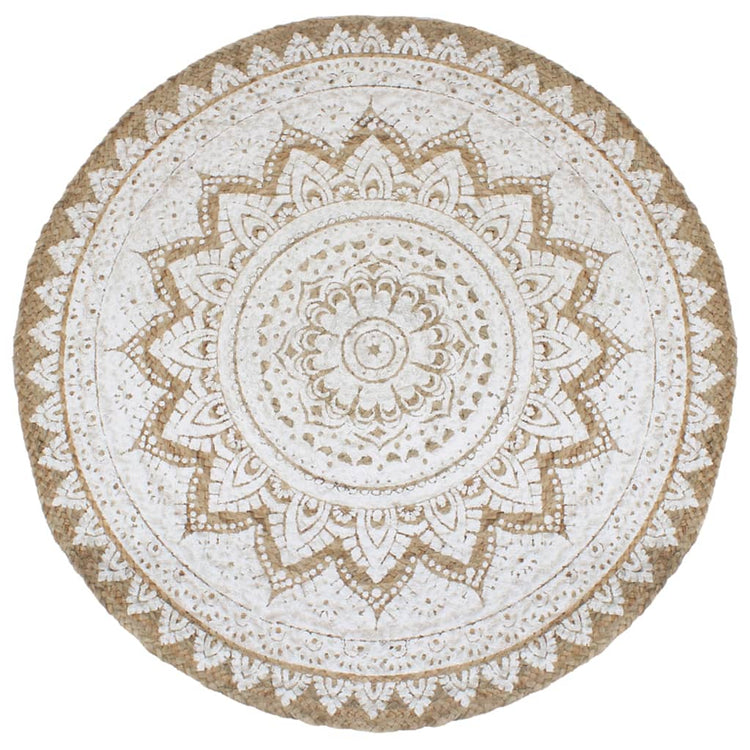 Tapis vidaxl avec imprimé autour de 240 cm de jute tressée