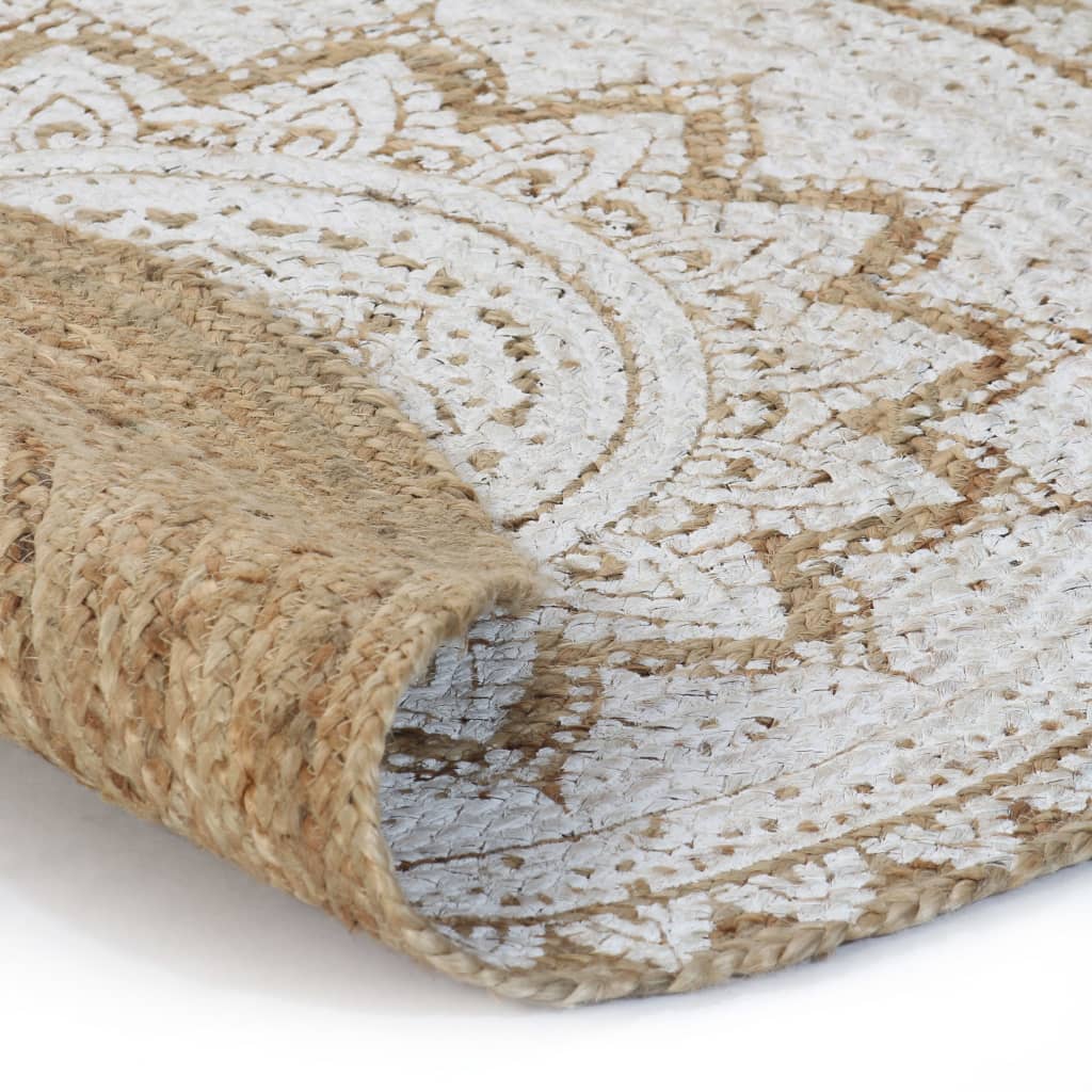 Tapis vidaxl avec imprimé autour de 240 cm de jute tressée