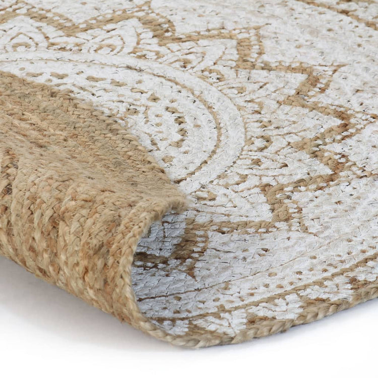 Tapis vidaxl avec imprimé autour de 240 cm de jute tressée