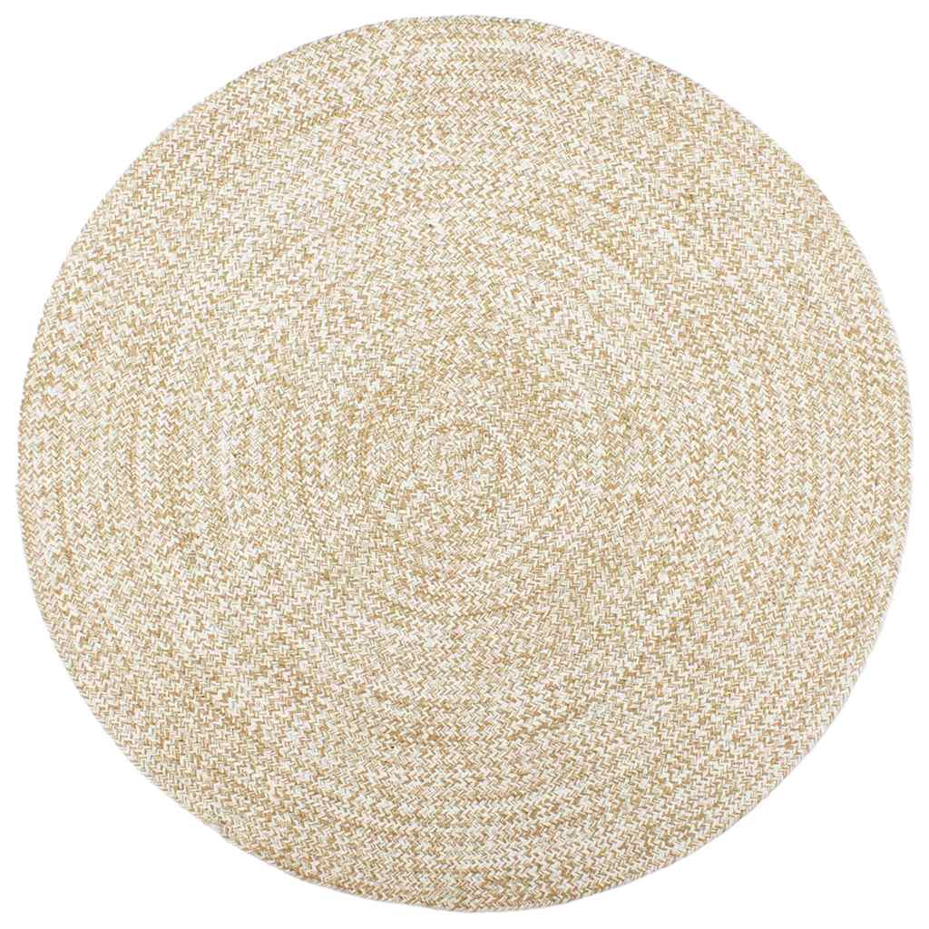 Vidaxl tapis fait à la main 180 cm de jute et brun