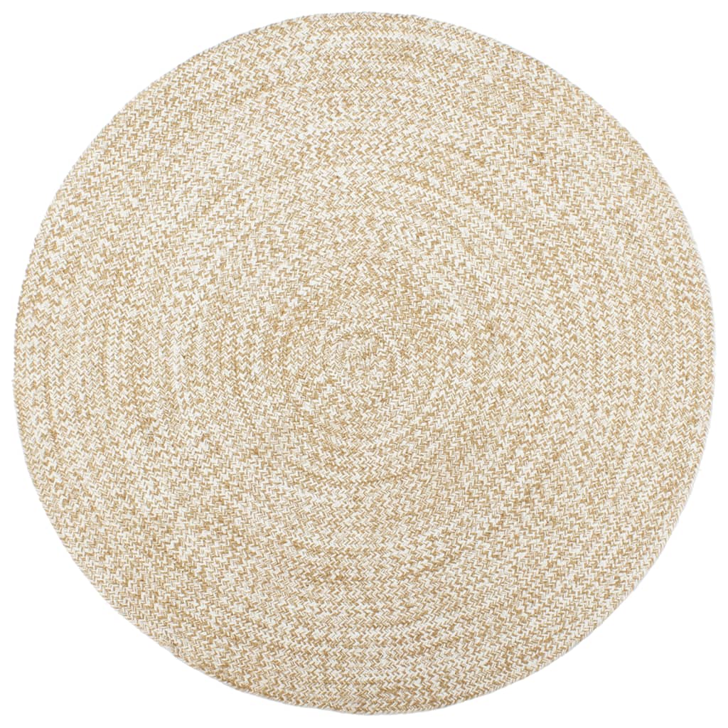Vidaxl tapis fait à la main 210 cm de jute et brun
