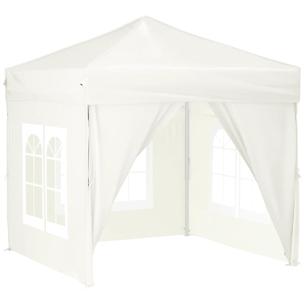 Vidaxl PartyTent pliable avec des murs latéraux 2x2 m crème -colored