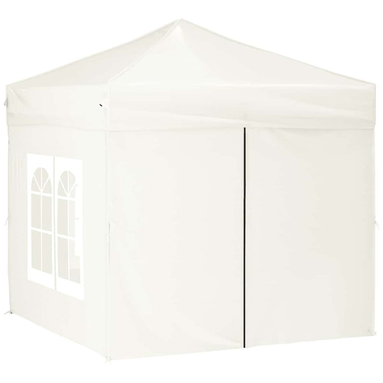 Vidaxl PartyTent pliable avec des murs latéraux 2x2 m crème -colored