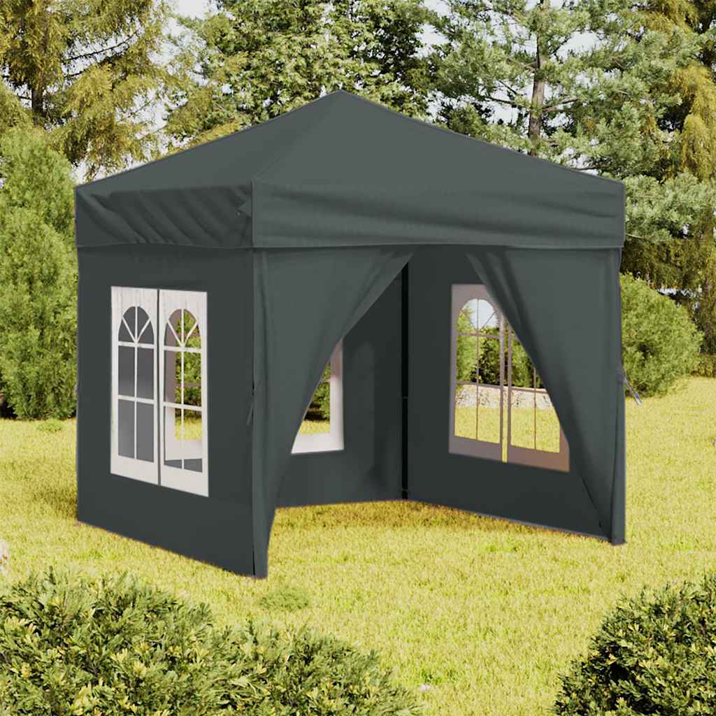 Vidaxl PartyTent pliable avec des parois latérales 2x2 m anthracite -colored