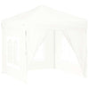 Vidaxl PartyTent pliable avec des parois latérales 2x2 m blanc