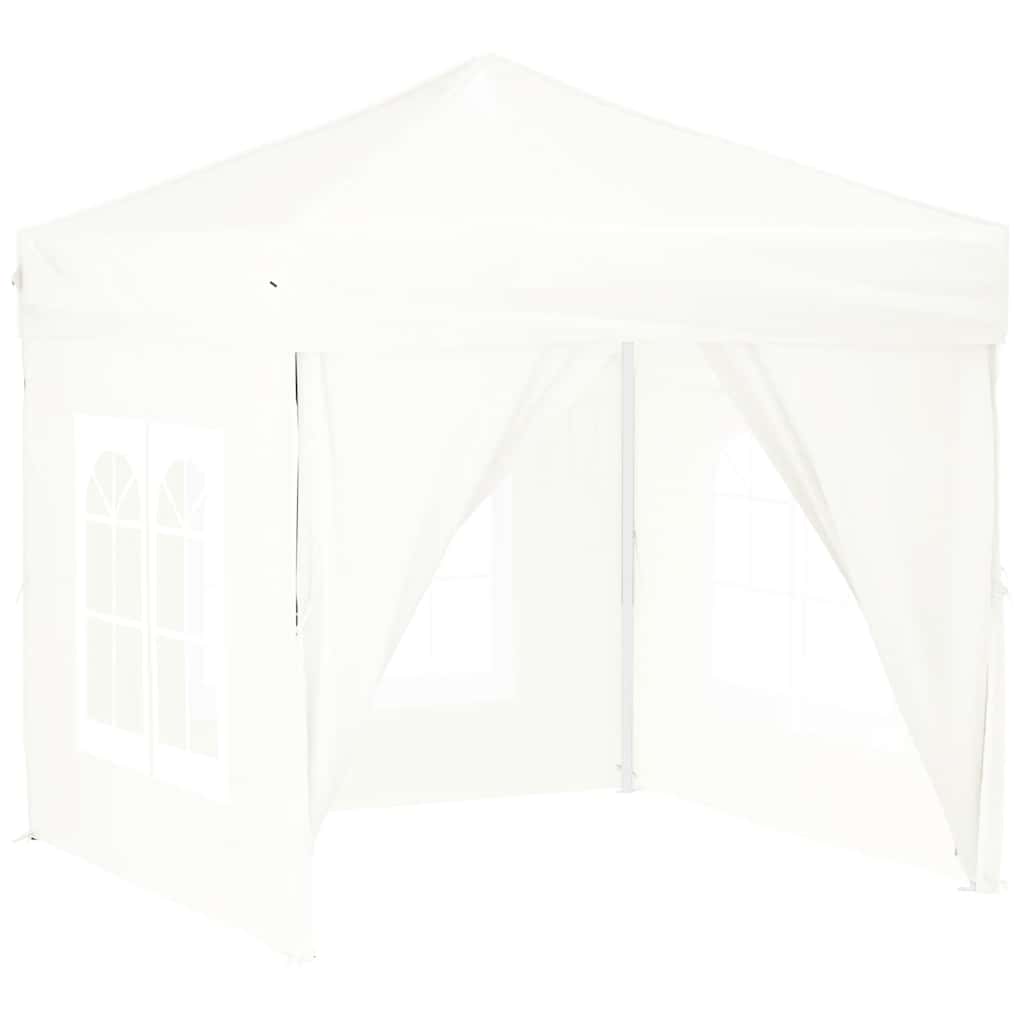 Vidaxl PartyTent pliable avec des parois latérales 2x2 m blanc