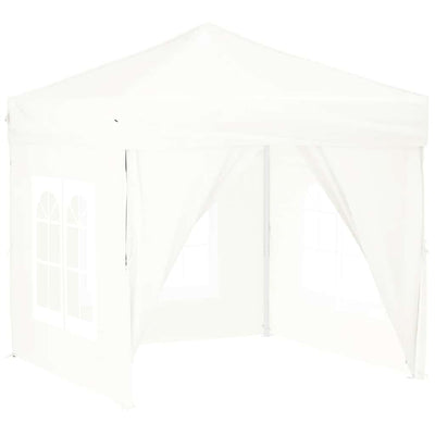 Vidaxl PartyTent pliable avec des parois latérales 2x2 m blanc