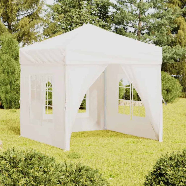 Vidaxl PartyTent pliable avec des parois latérales 2x2 m blanc