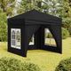 Vidaxl PartyTent pliable avec des parois latérales 2x2 m noir