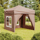 Vidaxl PartyTent pliable avec des parois latérales 2x2 m taupe