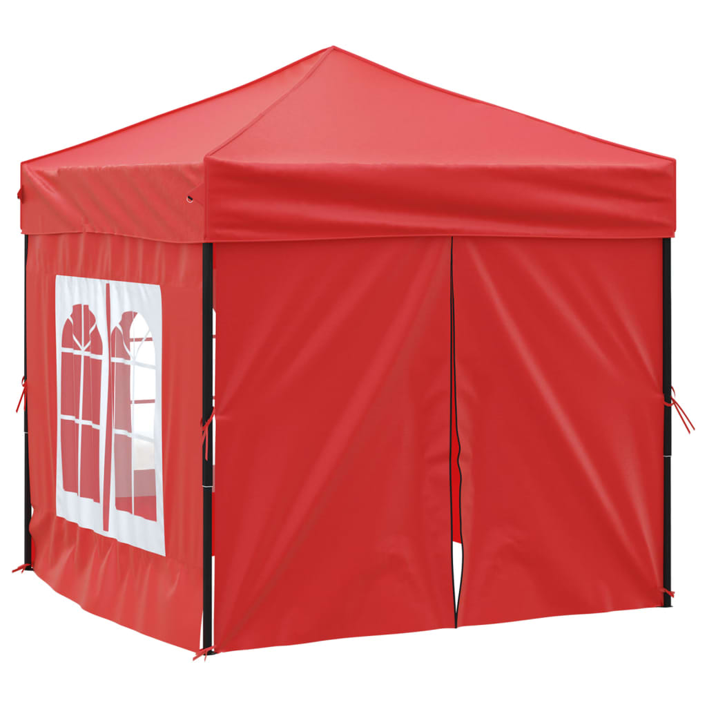 Vidaxl PartyTent pliable avec des parois latérales 2x2 m rouge