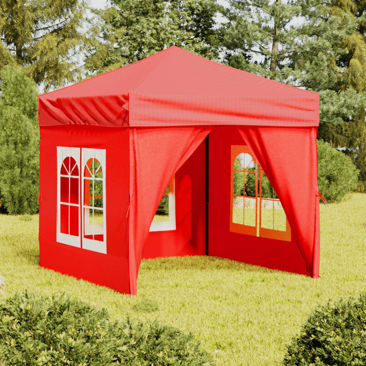 Vidaxl PartyTent pliable avec des parois latérales 2x2 m rouge