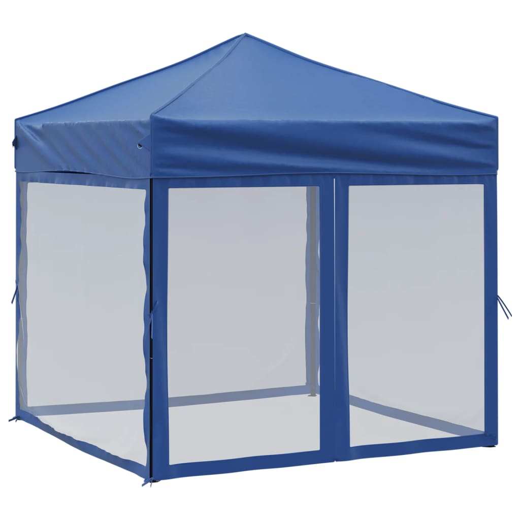 Vidaxl PartyTent pliable avec des parois latérales 2x2 m bleu