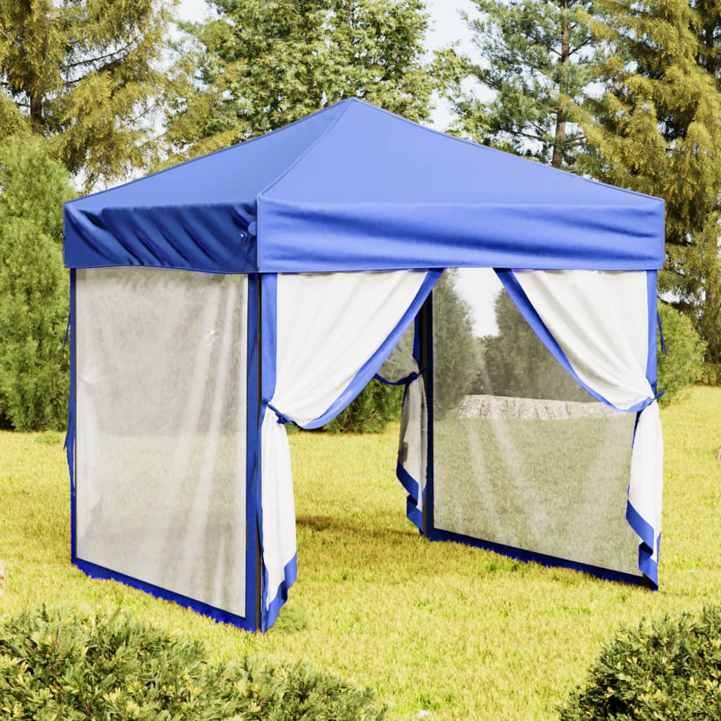 Vidaxl PartyTent pliable avec des parois latérales 2x2 m bleu