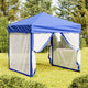 Vidaxl PartyTent pliable avec des parois latérales 2x2 m bleu
