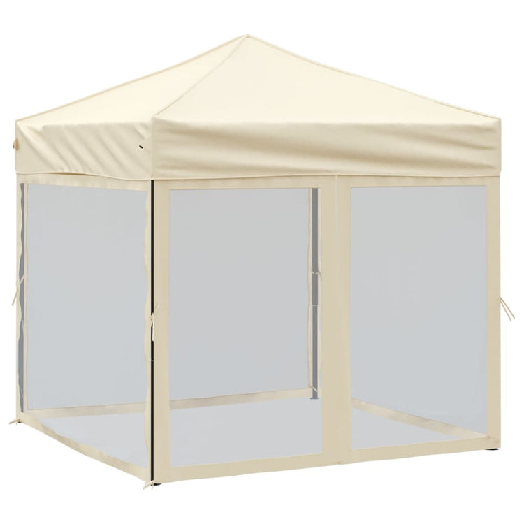 Vidaxl PartyTent pliable avec des murs latéraux 2x2 m crème -colored