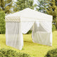 Vidaxl PartyTent pliable avec des murs latéraux 2x2 m crème -colored