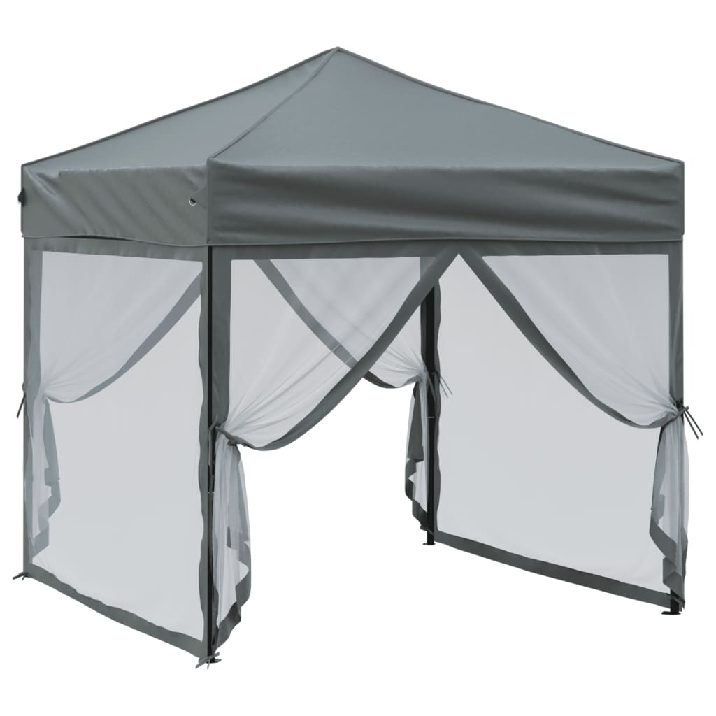 Vidaxl PartyTent pliable avec des parois latérales 2x2 m anthracite -colored