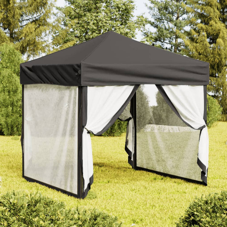 Vidaxl PartyTent pliable avec des parois latérales 2x2 m anthracite -colored