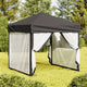 Vidaxl PartyTent pliable avec des parois latérales 2x2 m anthracite -colored