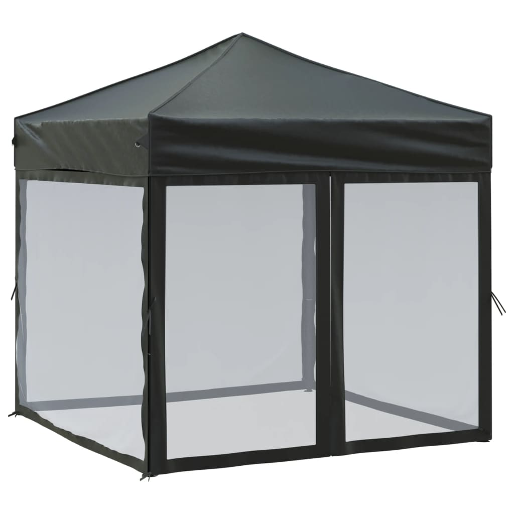 Vidaxl PartyTent pliable avec des parois latérales 2x2 m noir