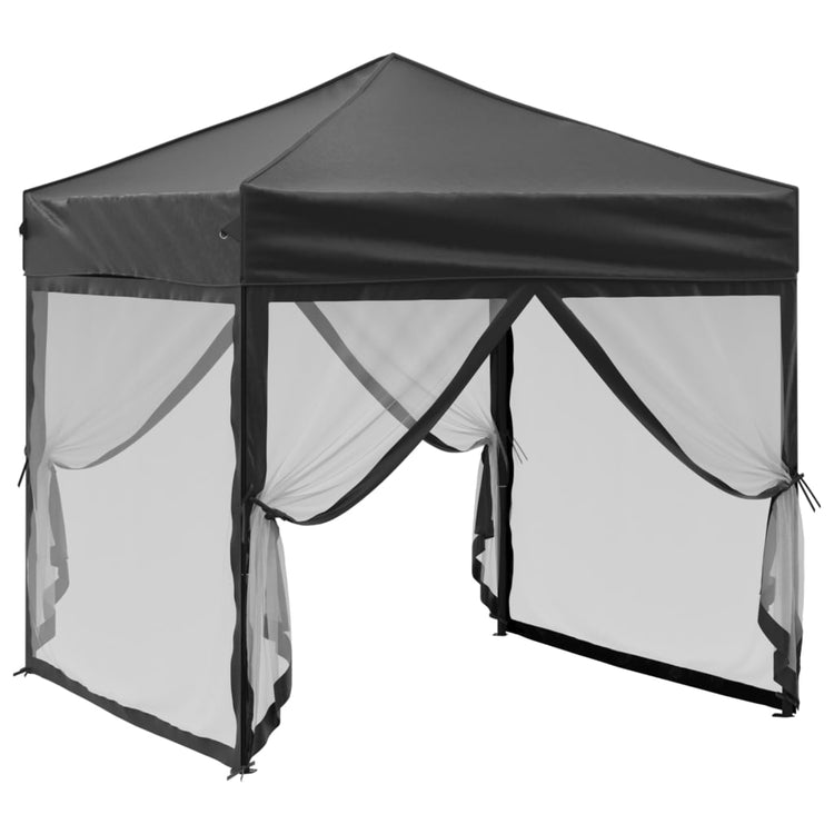 Vidaxl PartyTent pliable avec des parois latérales 2x2 m noir