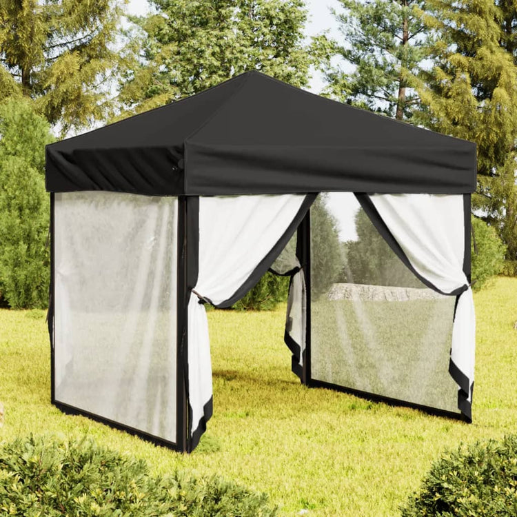 Vidaxl PartyTent pliable avec des parois latérales 2x2 m noir