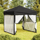 Vidaxl PartyTent pliable avec des parois latérales 2x2 m noir