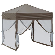 Vidaxl PartyTent pliable avec des parois latérales 2x2 m taupe - afbeelding 3