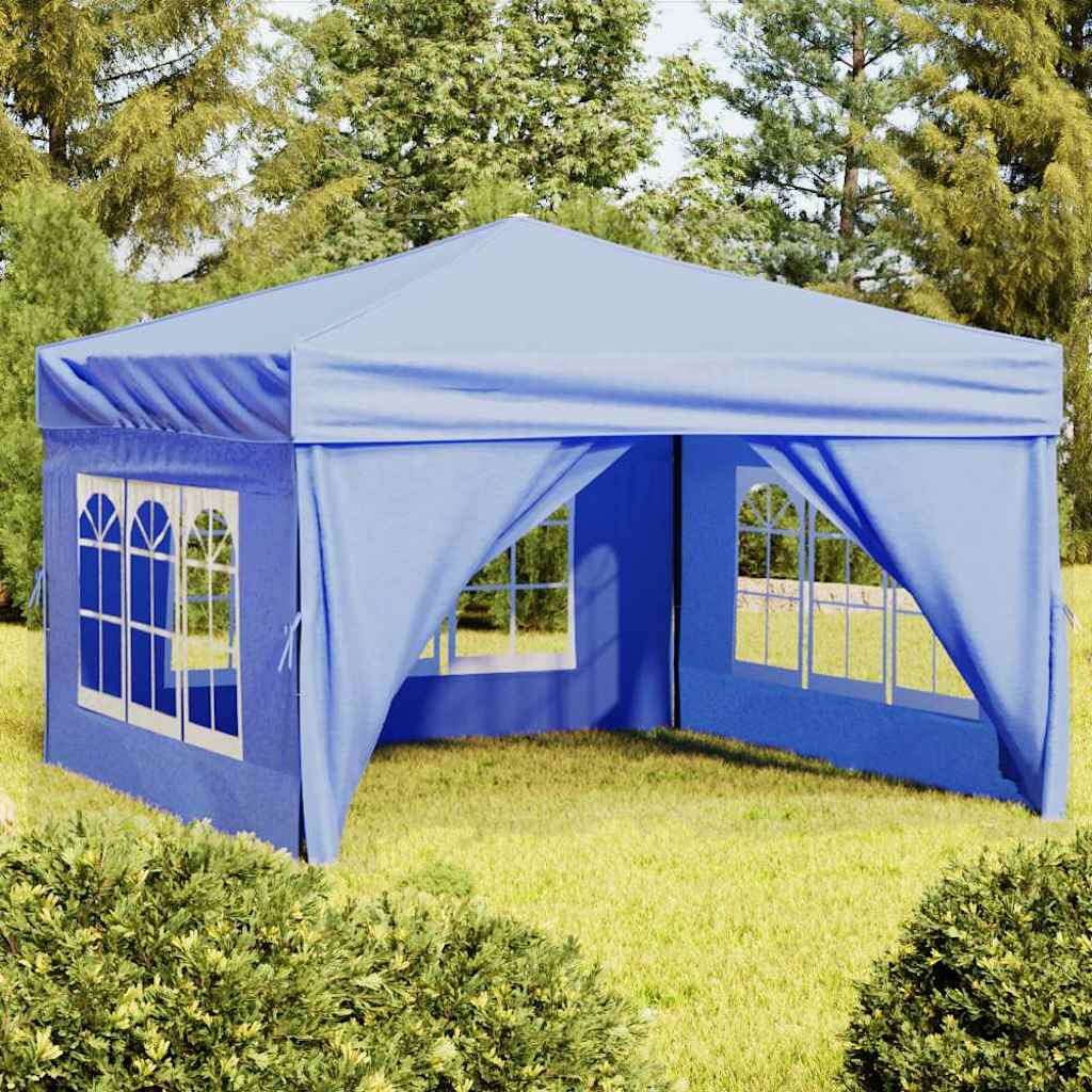 Vidaxl PartyTent pliable avec des parois latérales 3x3 m bleu