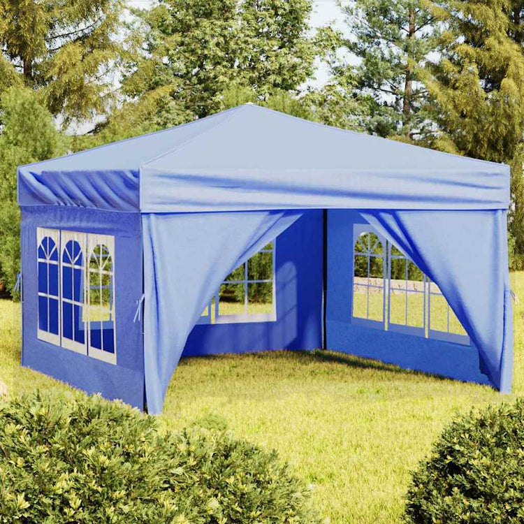 Vidaxl PartyTent pliable avec des parois latérales 3x3 m bleu