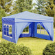 Vidaxl PartyTent pliable avec des parois latérales 3x3 m bleu