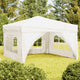 Vidaxl PartyTent pliable avec des murs latéraux 3x3 m crème -colored