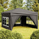 Vidaxl PartyTent pliable avec des parois latérales 3x3 m anthracite -colored