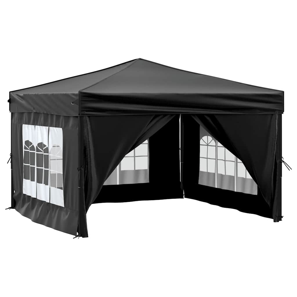 Vidaxl PartyTent pliable avec des parois latérales 3x3 m noir