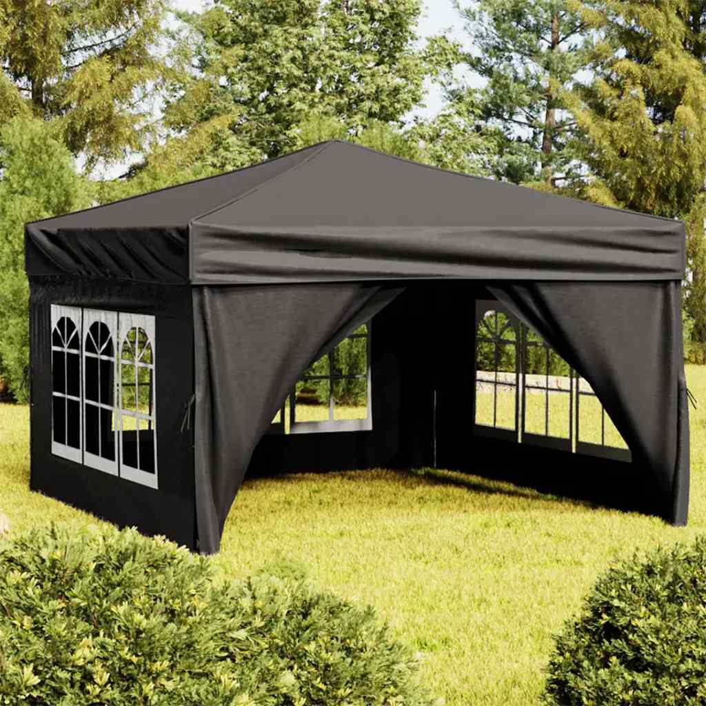 Vidaxl PartyTent pliable avec des parois latérales 3x3 m noir